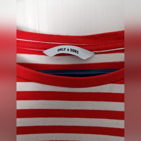 Only and Sons Striped T-shirt mens XL - Picture 5 of 5